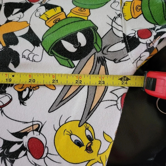 Vintage Looney Toons Sweatshirt Women's XXL 19 White Bugs Tweety Daffy 90's - Picture 4 of 7